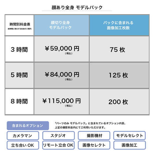 モデル撮影 顔あり