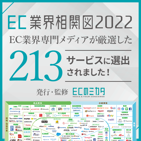 「EC業界相関図2022」に、おまかせweb商品撮影が掲載されました！！